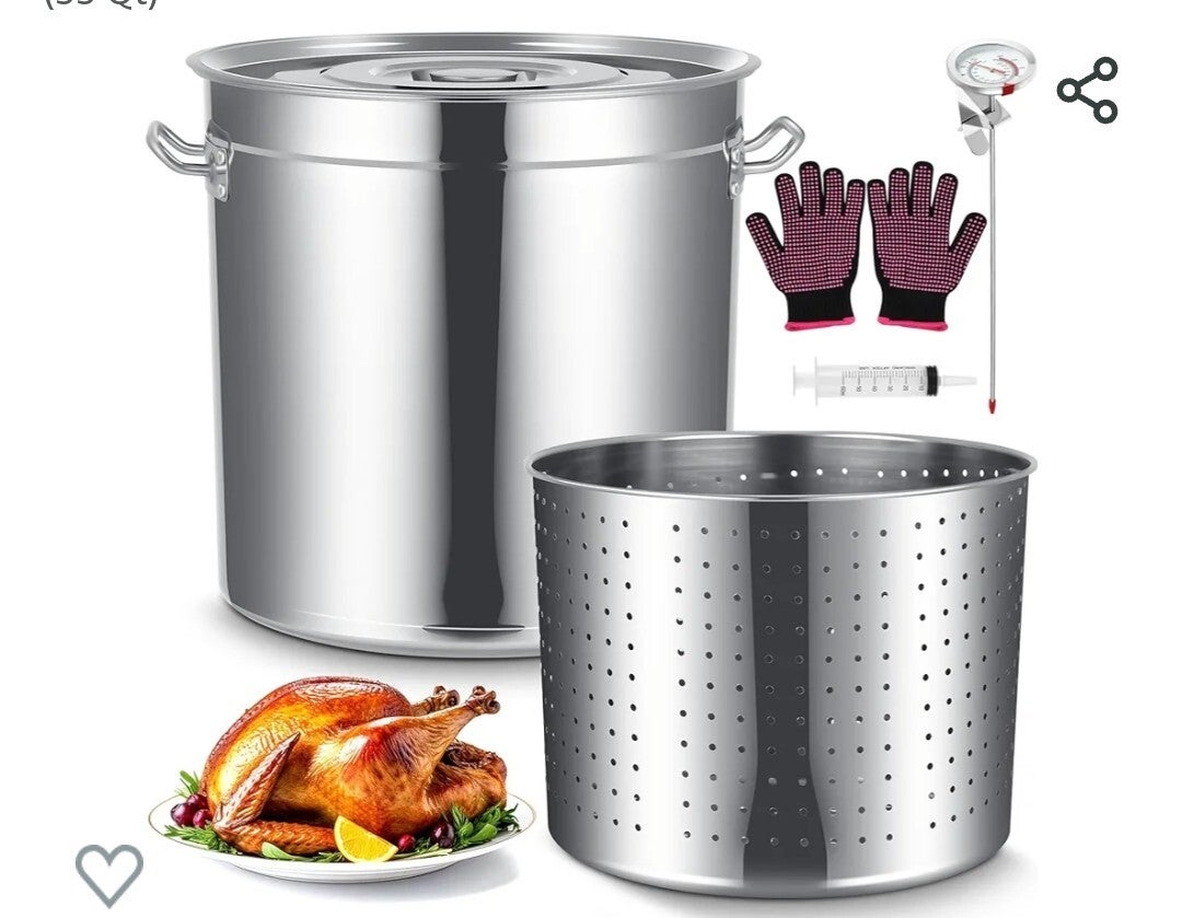 Stainless steel seafood boil pot Bin Frenzy